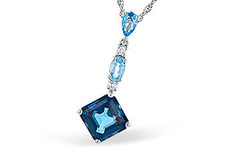 A290-94133: NECK 2.95 TW BLUE TOPAZ 3.00 TGW