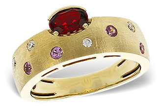 C292-79615: LDS RG .58 MULTI CLR (GAR & PINK SAPP) .66 TGW