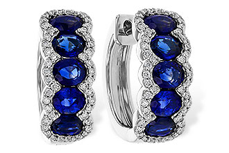 D292-80460: EARRINGS 2.32 TW SAPPHIRE 2.57 TGW