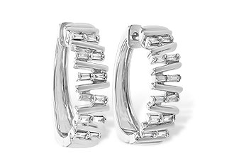 E208-23260: EARR .30 TW BAGUETTE DIAS