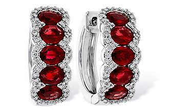 F292-79633: EARRINGS 2.20 TW RUBY 2.45 TGW