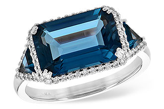 H208-20496: LDS RG 4.60 TW LONDON BLUE TOPAZ 4.82 TGW (12x8MM)