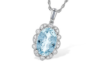 H208-24123: NECKLACE 2.40 AQUA 2.57 TGW (12x8MM AQ)
