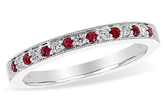 K201-87751: LDS WED RG .12 RUBY .21 TGW